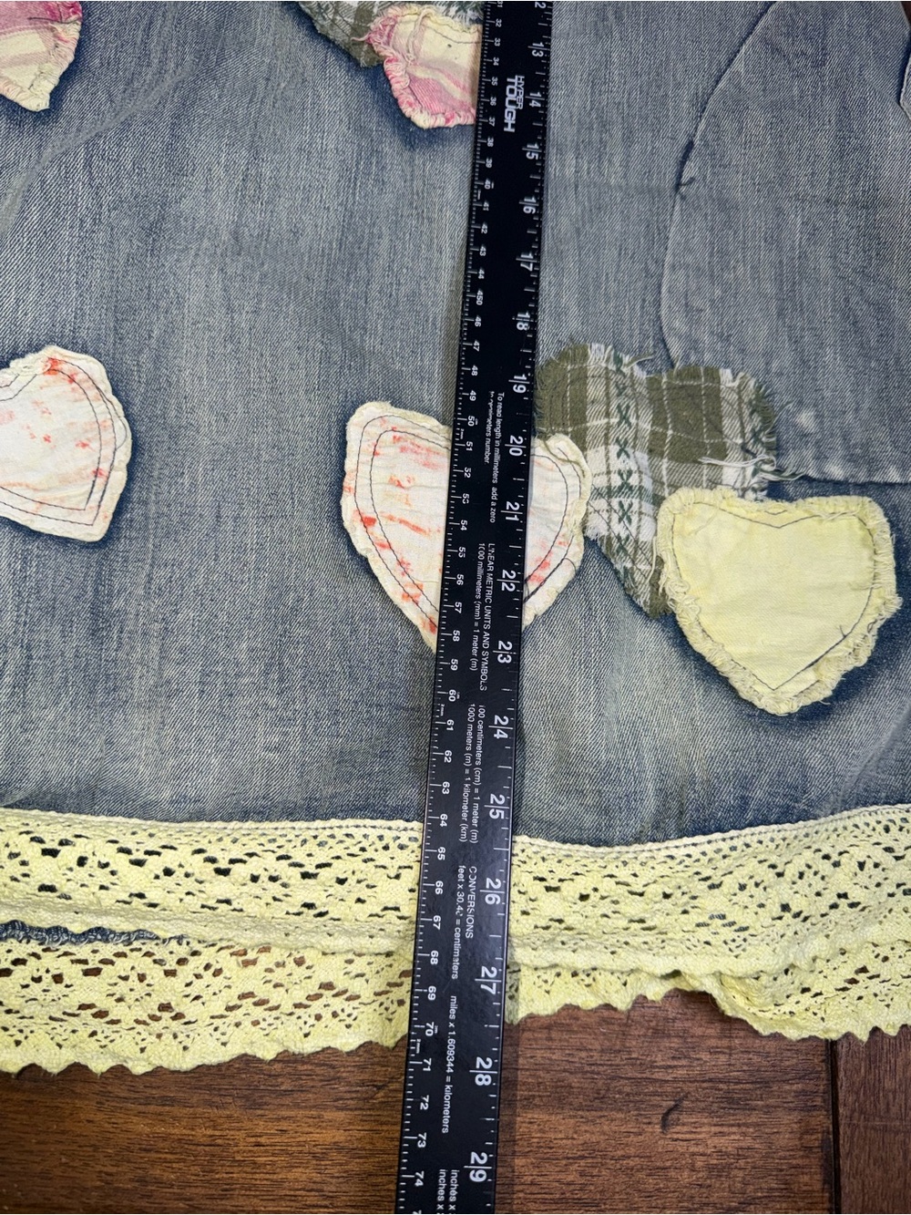 Blue Velvet Denim Patchwork Romance Top - Picture 6 of 6
